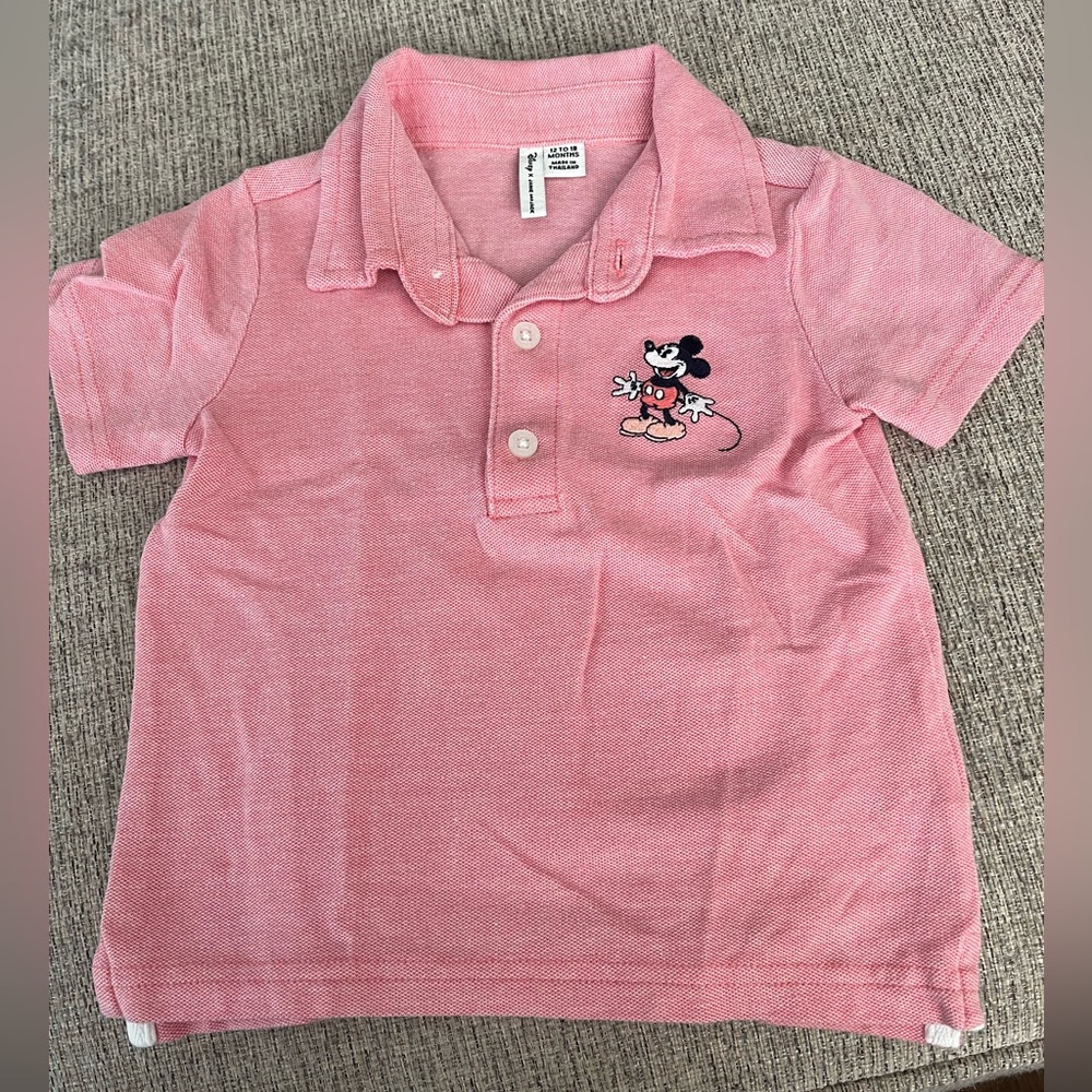 Janie and Jack x Disney Pink Kids Polo Shirt